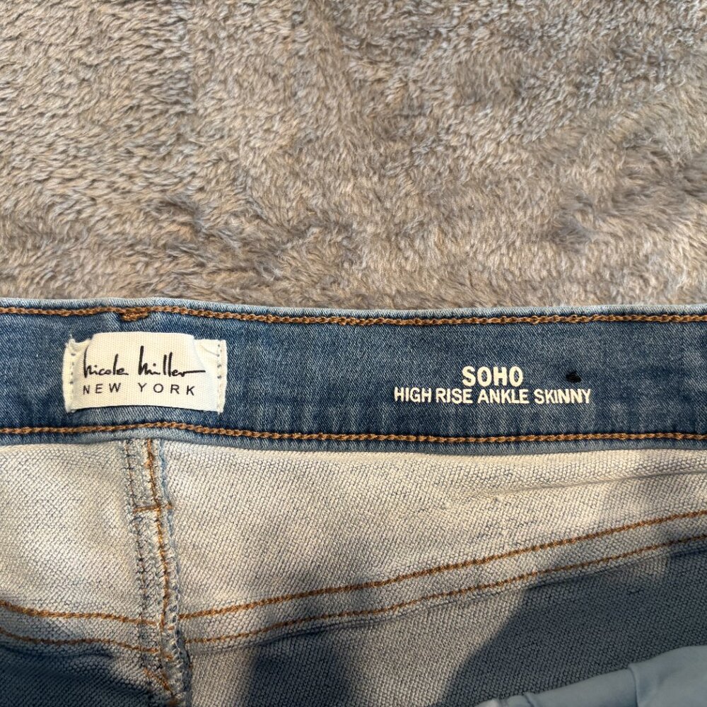 Nicole Miller Soho High Rise Ankle Skinny Jeans Women's Size 12 30x28 Stretch - Picture 4 of 10